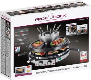 ProfiCook ProfiCook 2in1 Raclette Grill & Fondue Set PC RG/FD 1245 (black/silver) 9