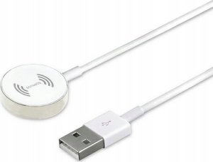 Ładowarka 3MK 4smarts VoltBeam Mini inductive charger for Apple Watch 1-8/SE with 1m USB-A cable 2.5W white/white 462330 2