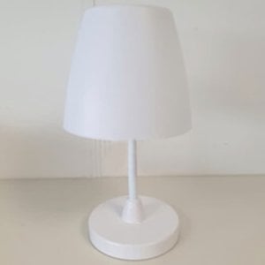 Lampka biurkowa vidaXL H&S Collection Akumulatorowa lampa stołowa LED, biała, 13x30 cm 1