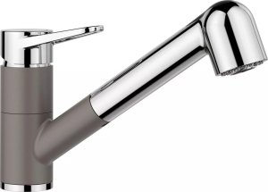 Bateria kuchenna Blanco Bateria WEGA-S II Silgranit-Look wulkaniczny szary/chrom z wyciąganą wylewką 1