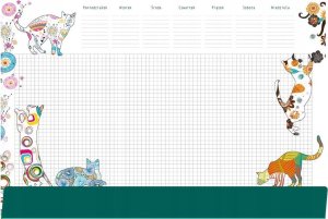 Teka Podkład na biurko notes B3 - koty 1