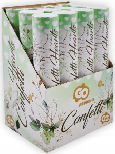 GoDan Konfetti pneumatyczne Serduszka białe 30cm 2