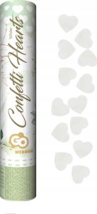 GoDan Konfetti pneumatyczne Serduszka białe 30cm 3