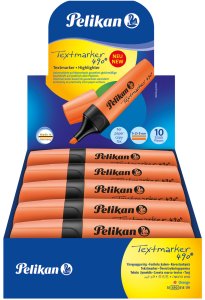 Pelikan Pelikan Textmarker 490, Leuchtorange, 10 Stück Faltschachtel 3