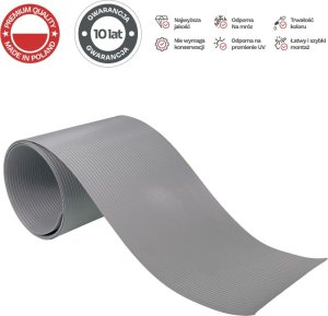 Thermoplast Taśma ogrodzeniowa PASKI 6 x 2,55mb CLASSIC 19cm PROTECTO SZARA + 12 klipsów GRATIS 1