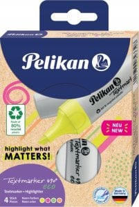 Pelikan Pelikan Textmarker 490 eco Set aus 4 Neon-Farben im Etui 1