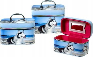 Adar Kuferek L walizka z lusterkiem na zamek 23x17x15cm 3