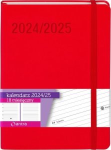 WOKÓŁ NAS Kalendarz 2024/2025 Minimalizm A5 czerwony TNS 1