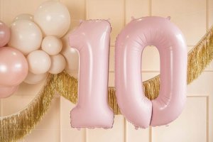 PartyDeco Balon foliowy 1 jasny różowy 72cm 4