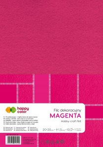 Happy Color Filc dekoracyjny magenta 10szt HAPPY COLOR 1