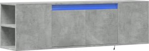 vidaXL vidaXL Ścienna szafka TV z LED, szarość betonu, 135x31x39,5 cm 3
