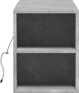 vidaXL vidaXL Ścienna szafka TV z LED, szarość betonu, 135x31x39,5 cm 7