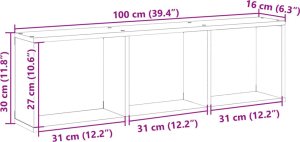 vidaXL vidaXL Półka ścienna, 100x16x30 cm, dąb sonoma 9