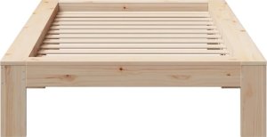 vidaXL Rama łóżka bez materaca, 100x200 cm, lite drewno sosnowe 4