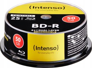 Intenso 1x25 Intenso BD-R 50GB printable 6x Speed, Cakebox 1