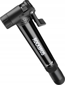 RockBros Ręczna mała pompka rowerowa z uchytem do ramy roweru + wkrętak - czarna ROCKBROS 2