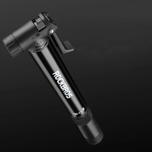 RockBros Ręczna mała pompka rowerowa z uchytem do ramy roweru + wkrętak - czarna ROCKBROS 5