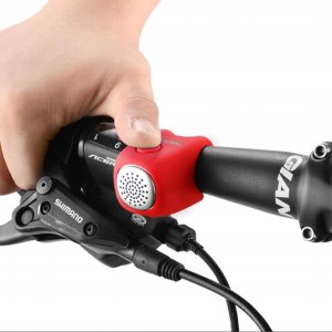 RockBros Dzwonek rowerowy elektroniczny w obudowie silikonowej - czerwony ROCKBROS 2