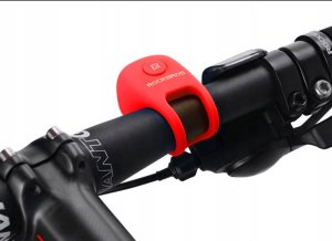 RockBros Dzwonek rowerowy elektroniczny w obudowie silikonowej - czerwony ROCKBROS 3