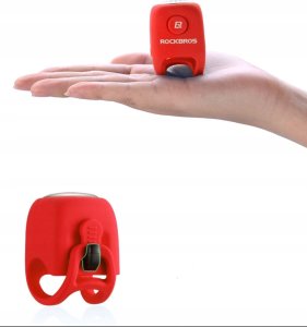 RockBros Dzwonek rowerowy elektroniczny w obudowie silikonowej - czerwony ROCKBROS 4