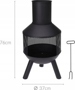 Palenisko ogrodowe Ambiance Kominek metalowy, 76 cm 3