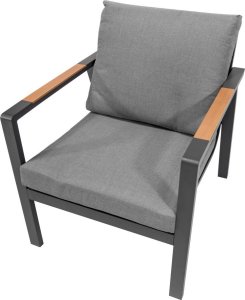 1DEA.me Meble Ogrodowe Aluminiowe Sofa + Dwa Fotele + Stolik 8