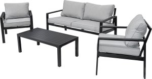 Ramiz Meble Ogrodowe Aluminiowe Sofa + Dwa Fotele + Stolik 1
