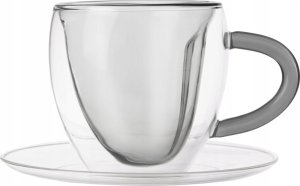 Orion Filiżanki termiczne ze spodkiem z podwójną ścianką do kawy i herbaty DOUBLE 160 ml 2 szt. 10