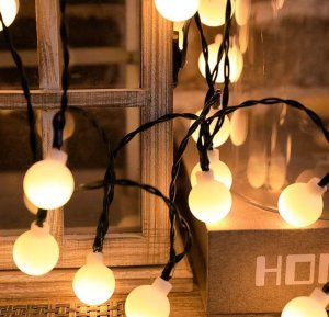 ZOLTA Girlanda świetlna ogrodowa 15m Lampki LED Kulki 3