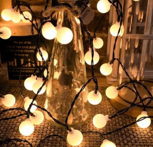 ZOLTA Girlanda świetlna ogrodowa 15m Lampki LED Kulki 6