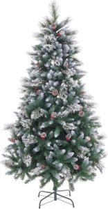 Bigbuy Christmas Choinka Biały Czerwony Kolor Zielony Naturalny PVC Metal 240 cm 1