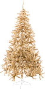 Bigbuy Christmas Choinka Złoty Metal Plastikowy 210 cm 1