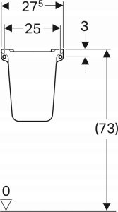 Geberit Geberit Selnova Półpostument, B27.5c, H32.5cm, T28.5cm [20] 2