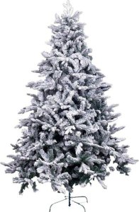 Bigbuy Christmas Choinka Biały Kolor Zielony PVC Metal Polietylen Śnieżny 210 cm 1