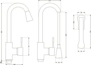 Bateria kuchenna ZOLTA Bateria kuchenna HC-3179  + zestaw montażowy Srebrny 13