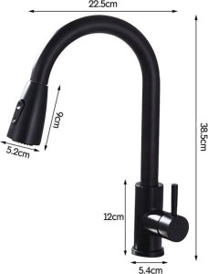 Bateria kuchenna ZOLTA Bateria kuchenna HC-3179 + zestaw montażowy Czarny 5