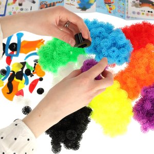 Rzepy czepy klocki kulki kolorowe kreatywne 436el. 11