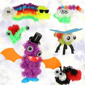 Rzepy czepy klocki kulki kolorowe kreatywne 436el. 4