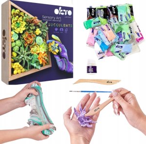 Maksik Zestaw kreatywny Wood&Craft DIY Sukulenty 21x21cm Energia 10009 4