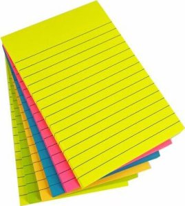 Global Notes Sticky Notes Premium Summer, linjeret, 100x150 mm - (6 stk.) 1