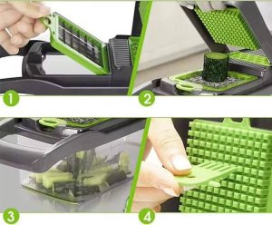 Aptel Wielofunkcyjna SZATKOWNICA do warzyw krajalnica 13w1 szara DA181 3