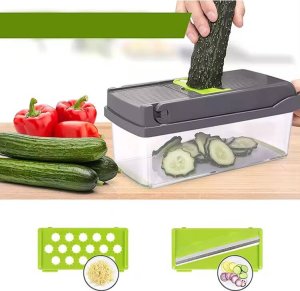 Aptel Wielofunkcyjna SZATKOWNICA do warzyw krajalnica 13w1 szara DA181 5