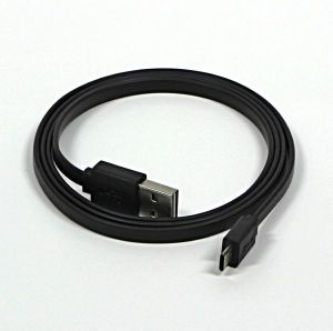 Kabel USB Logo USB-A - 0.3 m Czarny 1