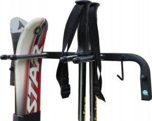 UCHWYT NA NARTY ŚCIENNY METALOWY NA 2 PARY NART 9