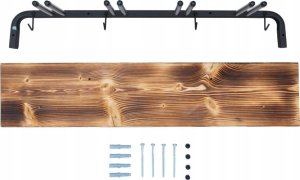 QLS WIESZAK UCHWYT ŚCIENNY N3 Z DESKĄ NA 4 PARY NART 3