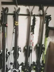 QLS WIESZAK NA NARTY KIJKI NORDIC WALKING METALOWY S3 6