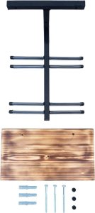 QLS UCHWYT ŚCIENNY WIESZAK N4 Z DESKĄ NA 4 PARY NART 4