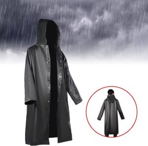 Aptel Przeciwdeszczowa PELERYNA rowerowa z kapturem wodoodporna czarna AG335A 4