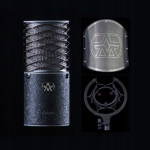 Aston Microphones Origin Black Bundle Mikrofon pojemnościowy + uchwyt + pop filtr 1