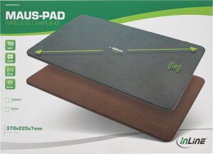 InLine InLine® Mouse pad, wireless charging, 370x225x7mm, brown 5